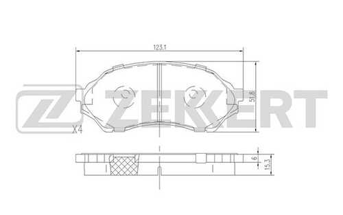 ZEKKERT BS-1118 Комплект тормозных колодок, дисковый тормоз