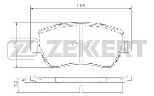 ZEKKERT BS-1221 Комплект тормозных колодок, дисковый тормоз