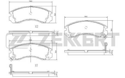 ZEKKERT BS-1448 Колодки тормозные дисковые передние