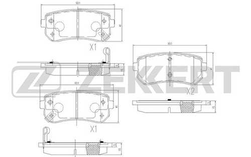 ZEKKERT BS-1759 Комплект тормозных колодок, дисковый тормоз