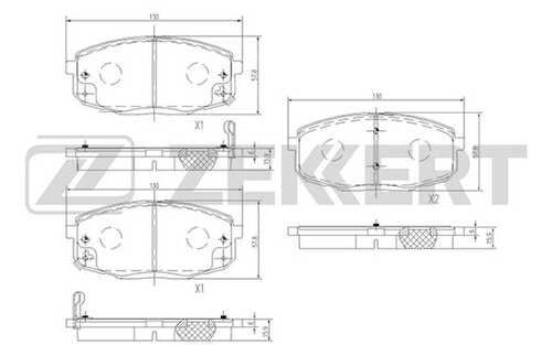 ZEKKERT BS-1762 Комплект тормозных колодок, дисковый тормоз