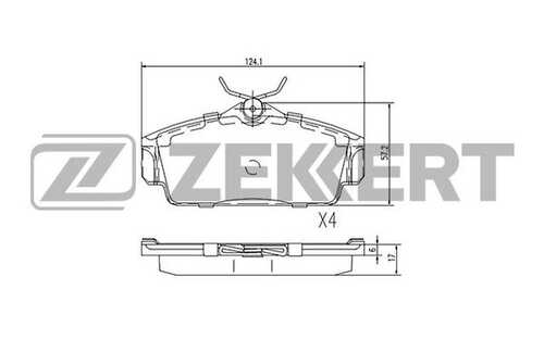 ZEKKERT BS-2313 Комплект тормозных колодок, дисковый тормоз