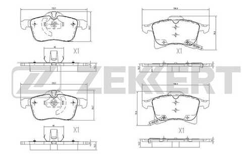 ZEKKERT BS-2368 Комплект тормозных колодок, дисковый тормоз