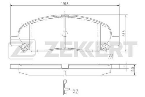 ZEKKERT BS2378 Колодки торм. диск. передн. Mitsubishi Grandis 97-