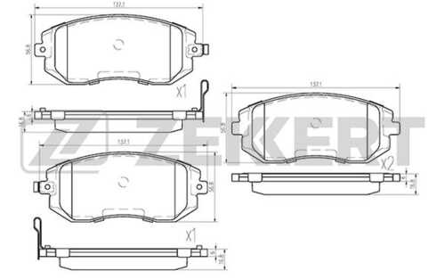 ZEKKERT BS-2585 Колодки торм. диск. передн. SUBARU FORESTER (SG SF) 01- IMPREZA (GD GG) 00- OUTBACK (BL BP) 03-;Комплект тормозных колодок, дисковый тормоз