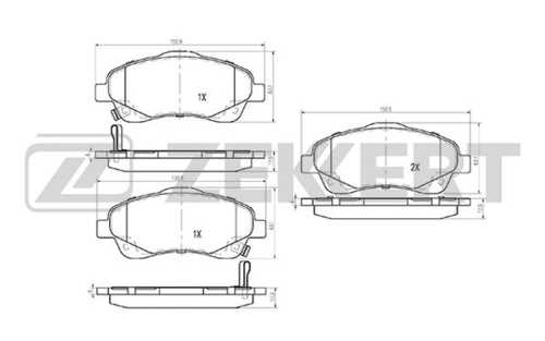 ZEKKERT BS2711 Колодки торм. диск. перед TOYOTA AVENSYS T250 03;Колодки тормозные дисковые передние