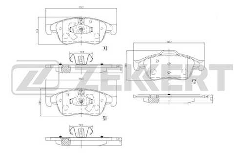 ZEKKERT BS-2800 Комплект тормозных колодок, дисковый тормоз