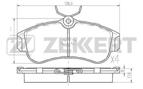 ZEKKERT BS-2805 Комплект тормозных колодок, дисковый тормоз