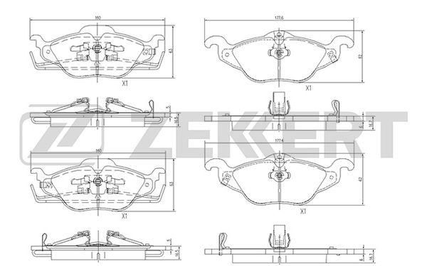 ZEKKERT BS2835 Колодки тормозные передние дисковые