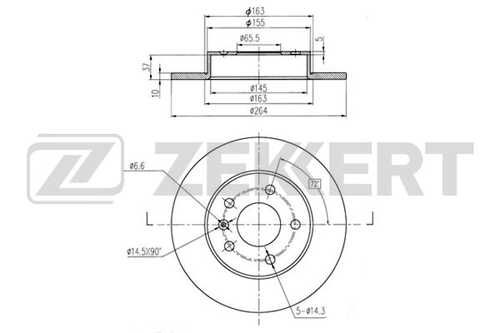 ZEKKERT BS-5246 Тормозной диск