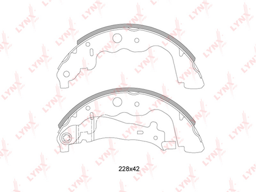 LYNX BS-6304 Комплект тормозных колодок