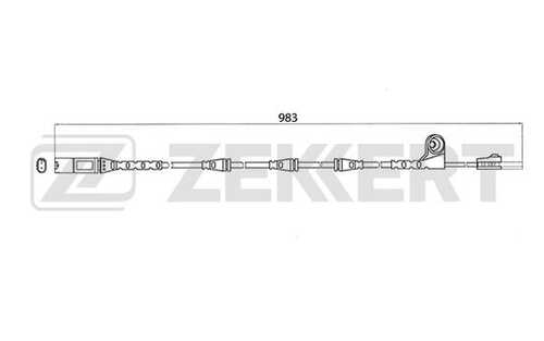 ZEKKERT BS8004 Датчик колодки тормозной BMW X5 (E70) 10-, X5 (F15,F85) 13-, X6 (E71,E72) 08-