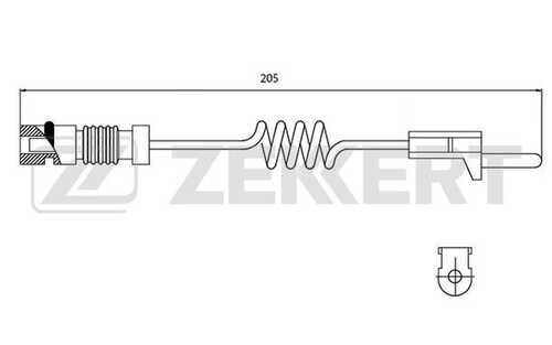 ZEKKERT BS8014 Датчик износа тормозных колодок MB Sprinter (901-904) 95- V-Class (638/2) 96- Vito (638) 96- VW L
