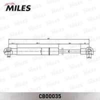 MILES CB00035 Амортизатор кр. багажника VOLVO XC90 02-