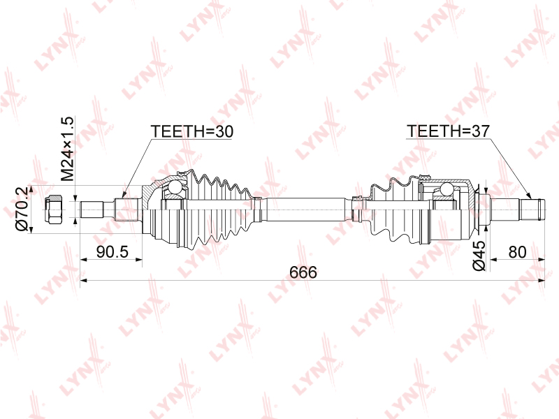 LYNX CD-1080 Привод левый! MB ML W164 06>