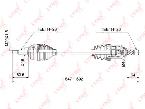 LYNX CD-6707 Привод в сборе auto