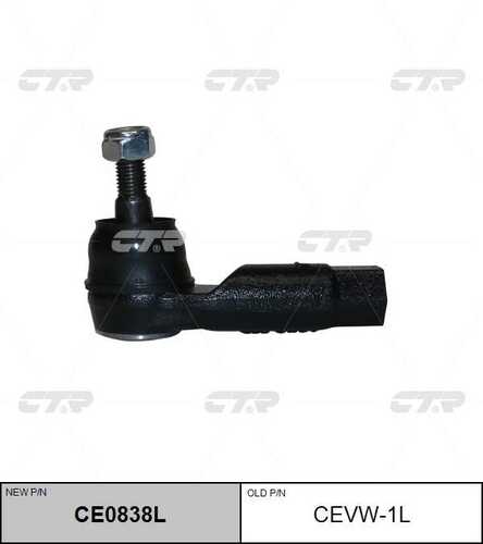 CTR CE0838L Наконечник рулевой левый! замена CEVW-1L VW Passat 05>/Caddy/Touran 03>;Наконечник рулевой тяги