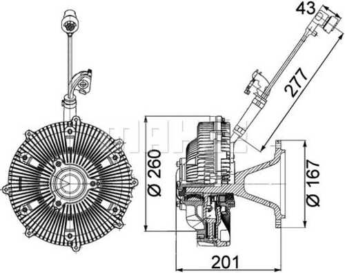 MAHLEKNECHT CFC 115 000P Вискомуфта привода вентилятора! d260 MB Actros