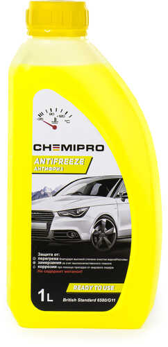 CHEMIPRO CH095 антифриз Chemipro G11 готовый 1л! желтый