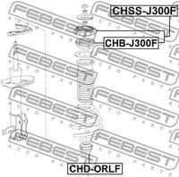 FEBEST CHBJ300F Подшипник опоры амортизатора переднего! Opel Astra J 1.4 16V/1.6 16V 10>