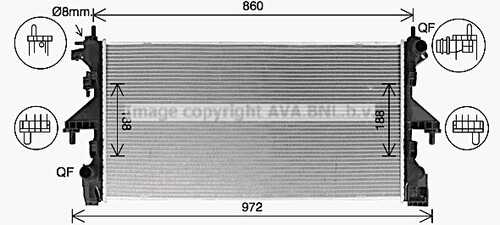 AVA CN2320 Радиатор системы охлаждения