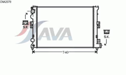 AVA CNA2078 Радиатор системы охлаждения! Peugeot 806, Lancia Zeta 1.8i/2.0i 94>