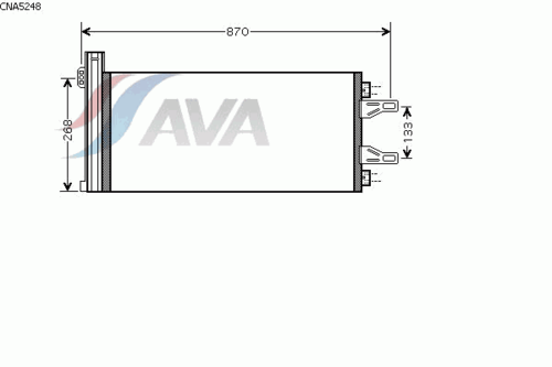 AVA CNA5248D Радиатор кондиционера! с осушит. Fiat Ducato, Peugeot Boxer all 06>