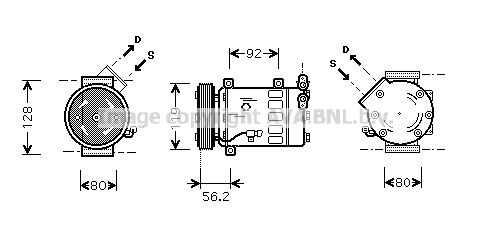 AVA CNAK237 Компрессор кондиционера! Citroen C3 04-07