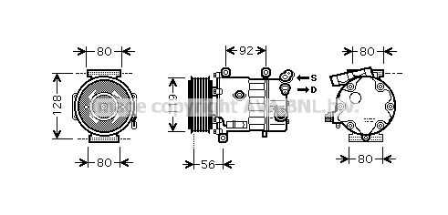 AVA CNAK255 Компрессор, кондиционер