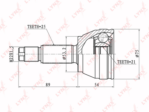 LYNX CO-3009 ШРУС auto;ШРУС наружный