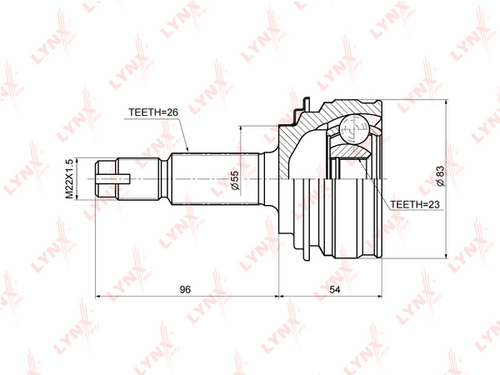 LYNX CO3684 ШРУС наружный