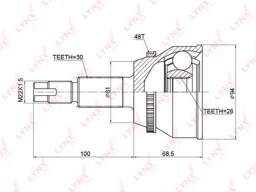 LYNX CO-3759A ШРУС auto