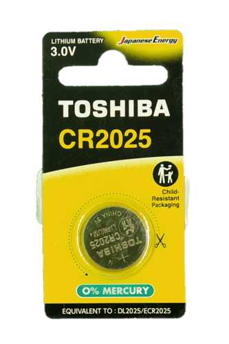 TOSHIBA CR2025 Батарейка литиевая (litium);Батарейка 2025 для пульта сигнализации блистер 1шт