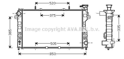 AVA CR2077 Радиатор системы охлаждения! Chrysler Town&Country/Voyager 3.3/3.8 00>