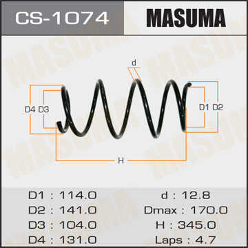 MASUMA CS-1074 Пружина подвески! перед. Toyota Auris/Corolla