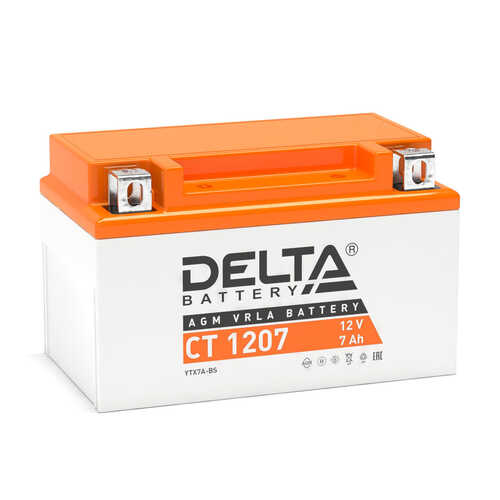 DELTA CT1207 Аккумуляторная батарея AGM (+ -)12V 7Ah 105A 152х87x95 motoYTX7A-BS