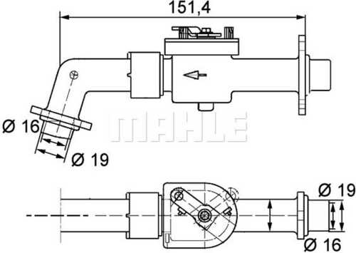 MAHLEKNECHT CV 6 000P Клапан отопителя с кондиционером (кран)VOLVO FH12