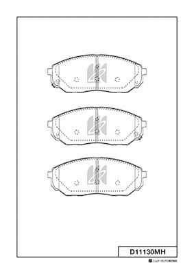 KASHIYAMA D11130MH D11130M-01 1041 02 колодки дисковые п. Kia Sorento 2.4i/3.5i/2.5CRDi 02>