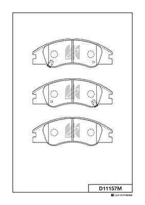 KASHIYAMA D11157M -01 1134 02 [581012FA10] колодки дисковые п. KIA Cerato 1.5-2.0CRDi 04>