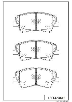 KASHIYAMA D11424MH D11424 колодки тормозные передние! Hyundai Ioniq, KIA Niro 15>
