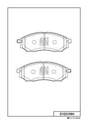 KASHIYAMA D1231MH D1231M-01 [41060EB325] колодки дисковые п. Nissan Laurel C35 97-02/Murano 3.5 05>