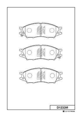 KASHIYAMA D1233MH D1233M-01 Y01-1233M колодки дисковые п. Nissan Sunny B15 98>/Almera Classic 06>;Колодки тормозные передние