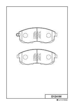 KASHIYAMA D1241MH D1241M-01 колодки дисковые п. Nissan Skyline V35 01>, Suzuki SX-4 06>