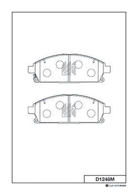 KASHIYAMA D1248M Колодки дисковые передние! Nissan Patfinder/X-Trail 97>, Nissan Infiniti Q45 89-01;Колодки тормозные