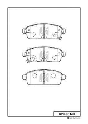KASHIYAMA D20001MH D20001 колодки дисковые задние! Opel Astra, Chevrolet Cruze 1.4-2.0 09>