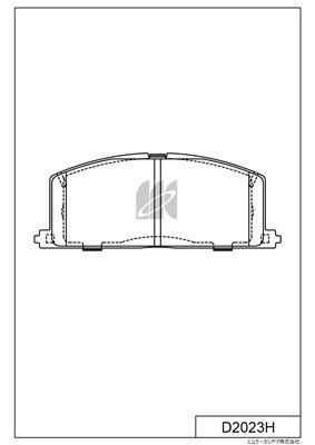 KASHIYAMA D2023H Колодки дисковые п.! Toyota Camry 82-88/Carina 1.6-2.0D <98