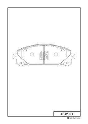 KASHIYAMA D2316H D2316-01 колодки дисковые передние! Lexus RX270/350/450H, Toyota HighLander 08>