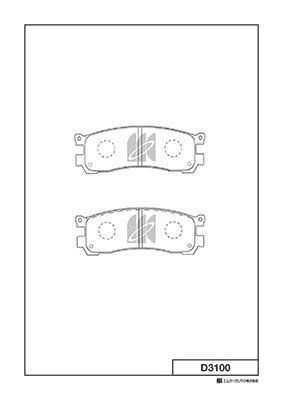 KASHIYAMA D3100 -01 399 12=223237 колодки дисковые з. Mazda Xedos6/Xedos9 2.0i-2.5i & 24V 92>