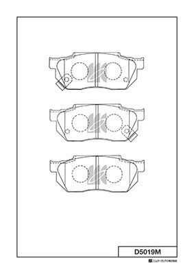 KASHIYAMA D5019MH D5019M-01 193 02=FO447581=204 002-SX колодки дисковые п. Honda Civic 1.3-1.6 87-91/1.3 16V 91-95