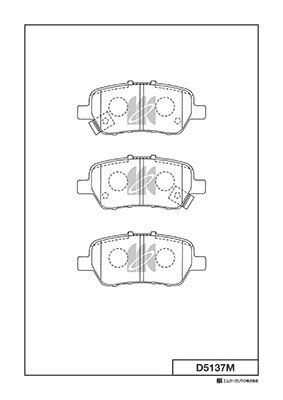 KASHIYAMA D5137M Комплект тормозных колодок, дисковый тормоз